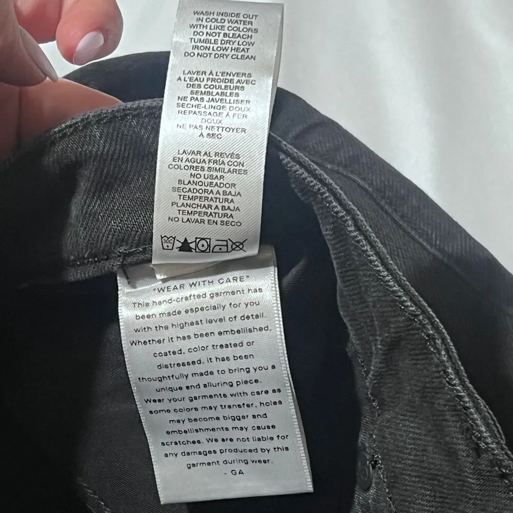 NWT Good American Good Ease Relaxed Jeans Size 28 Plus Black High Rise Wide Leg - Picture 10 of 13